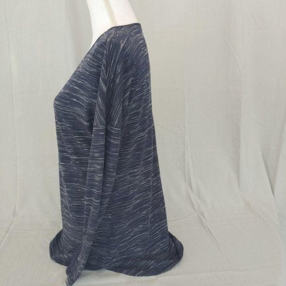 Apt 9 Medium Blue Heathered Long Sleeve T Shirt - Picture 2 of 5